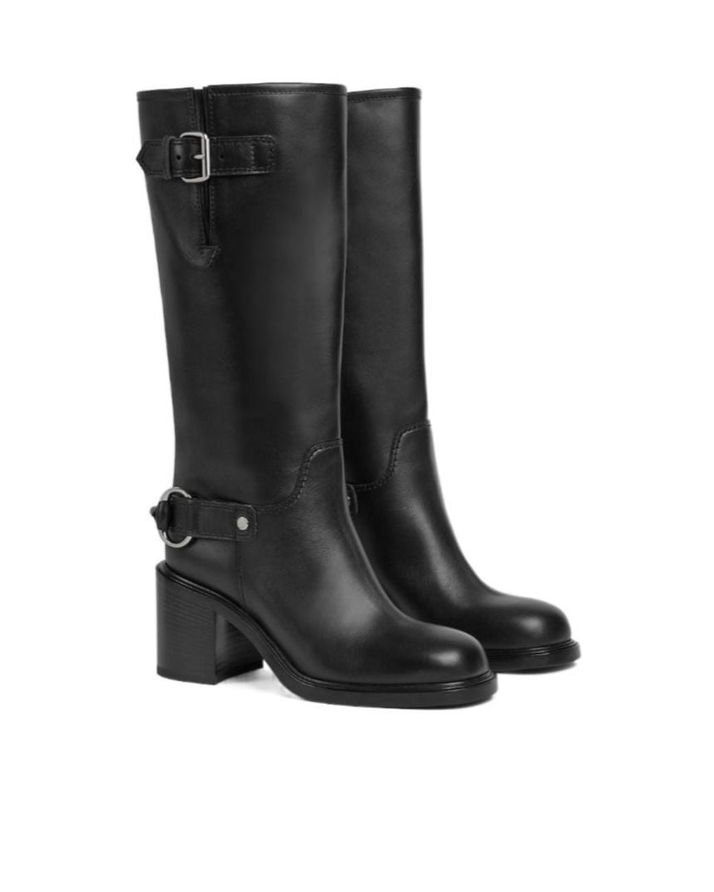Gucci Black Mid-Heel Leather Boot