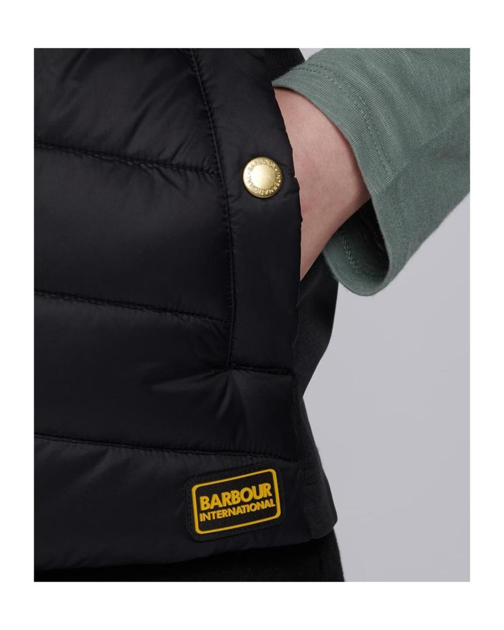 Barbour Black Grid Gilet