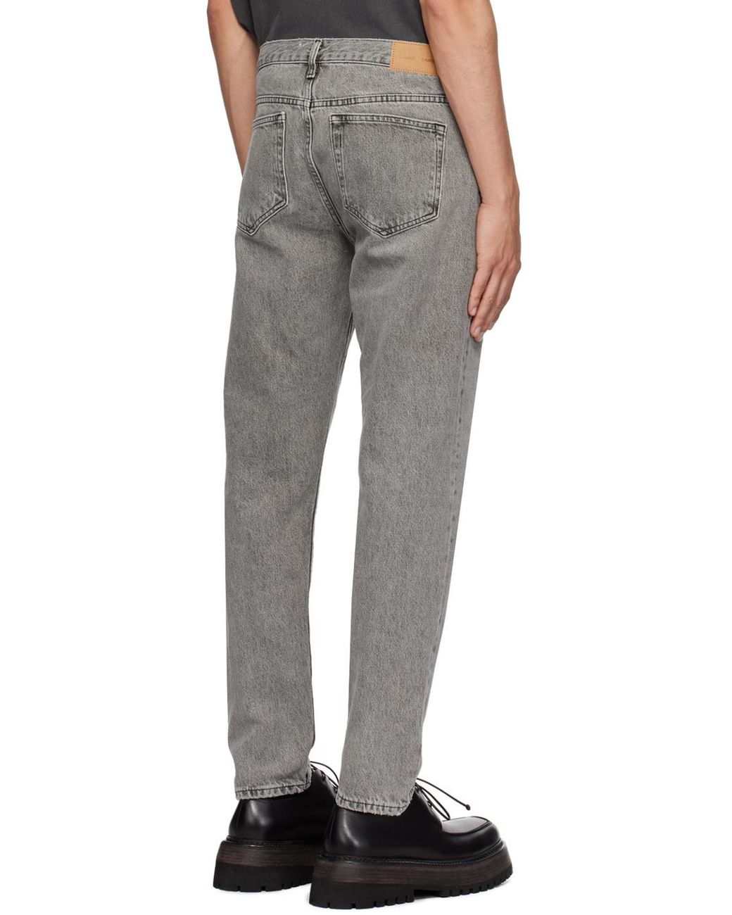 Samsøe & Samsøe Gray Denim Trousers With Belt Loops for men