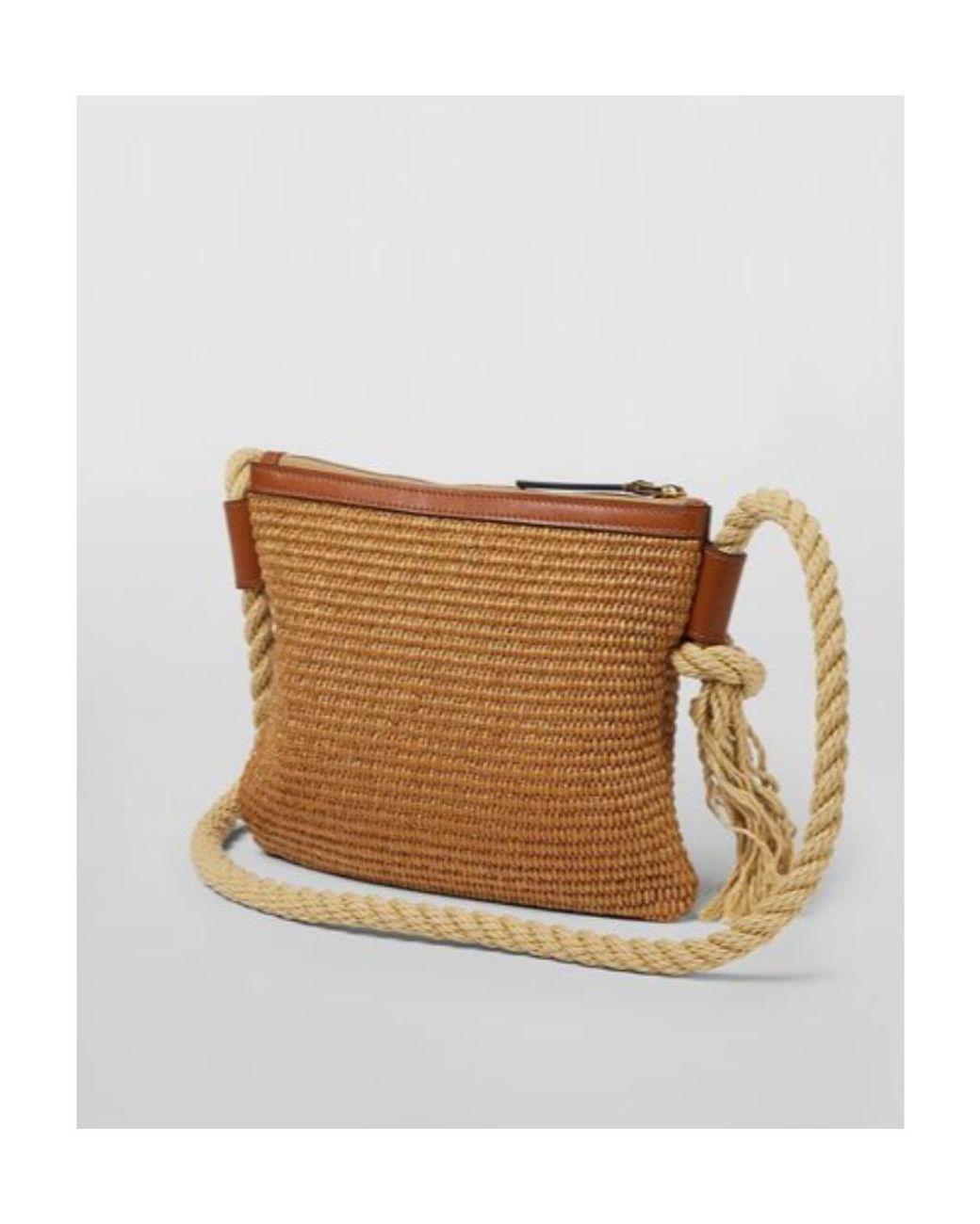 Marni Brown Marcel Logo Embroidered Crossbody Bag