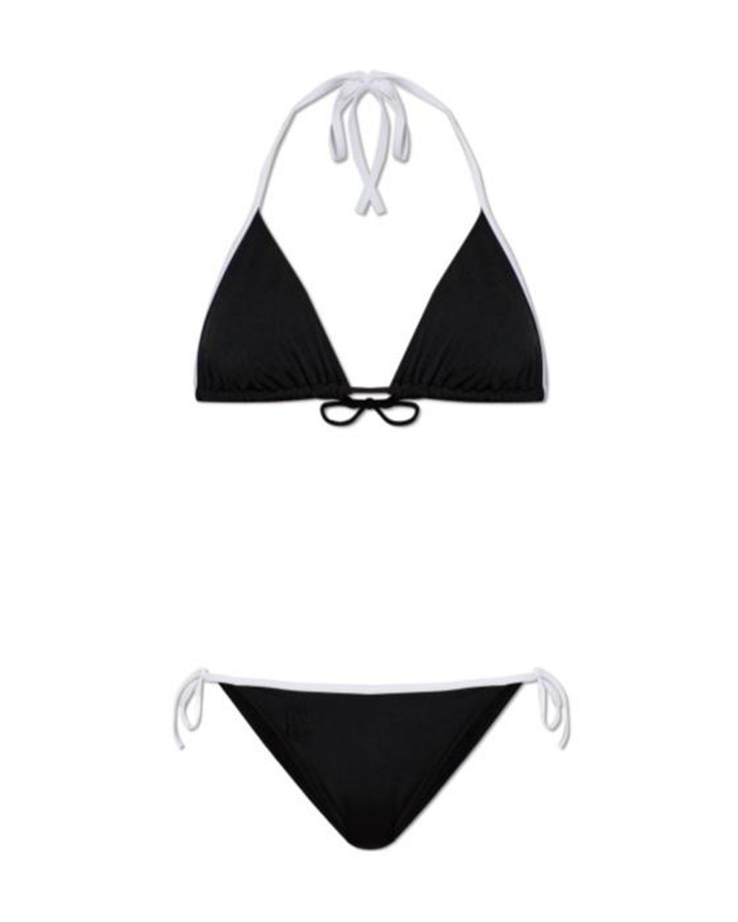 Balmain Black Triangle Tie Bikini Set