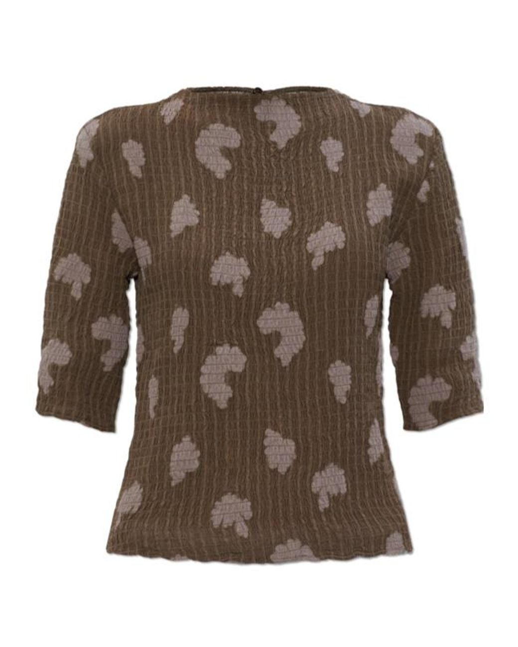 Samsøe & Samsøe Brown Samsøe Samsøe Safrida Textured Pattern Top