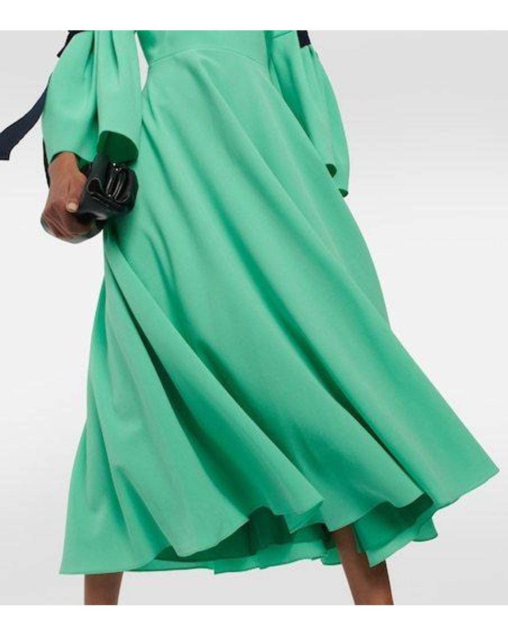 Roksanda Green Perdita Crepe Midi Dress
