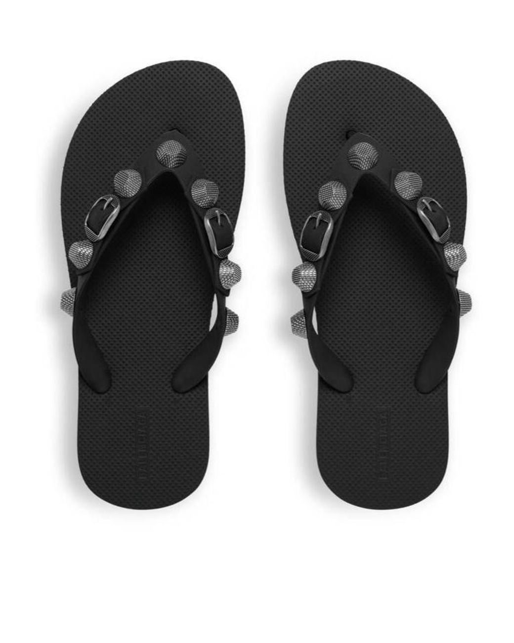 Balenciaga Multicolor Cagole Studded Flip-Flops