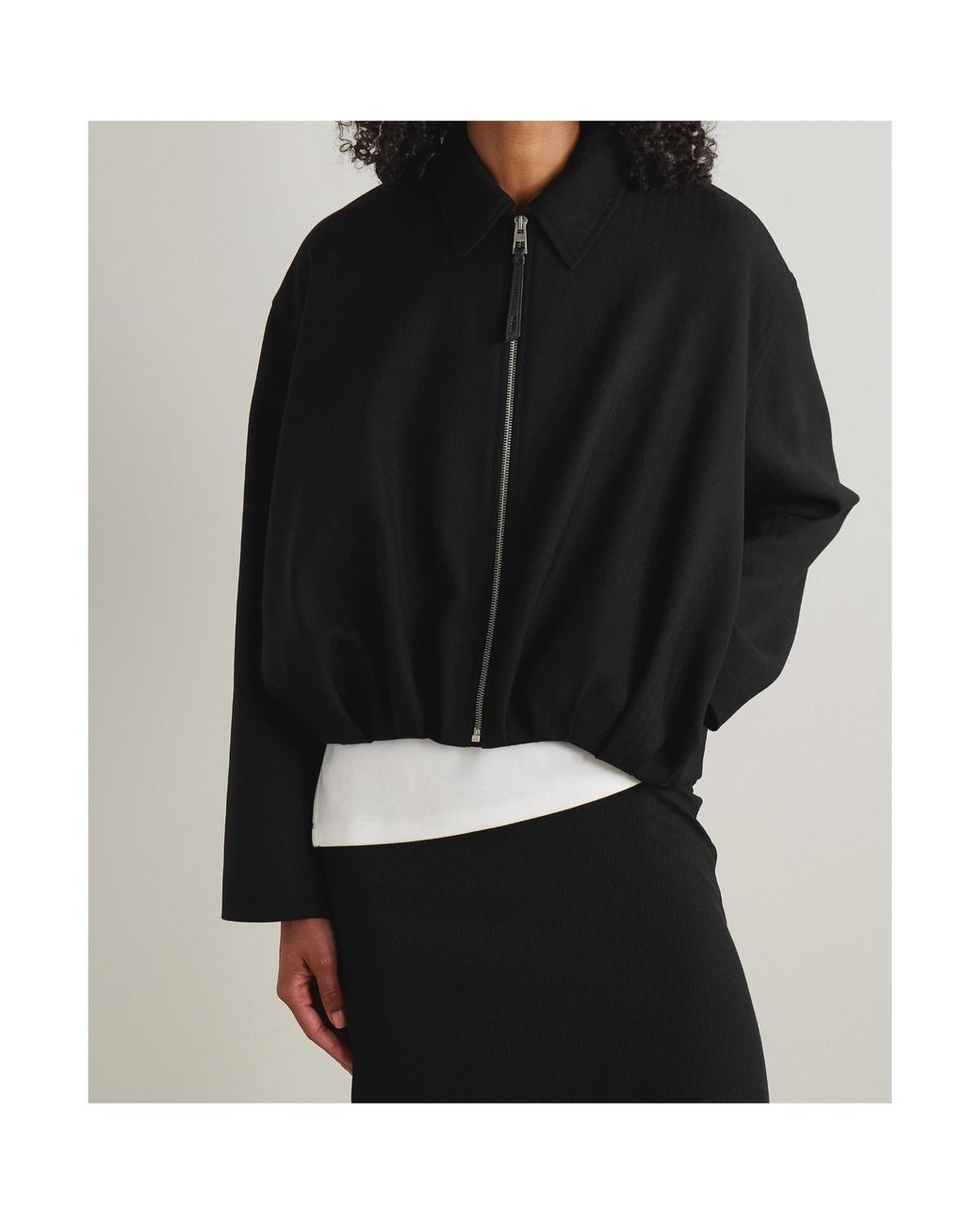 Loewe Black Draped Wool Jacket