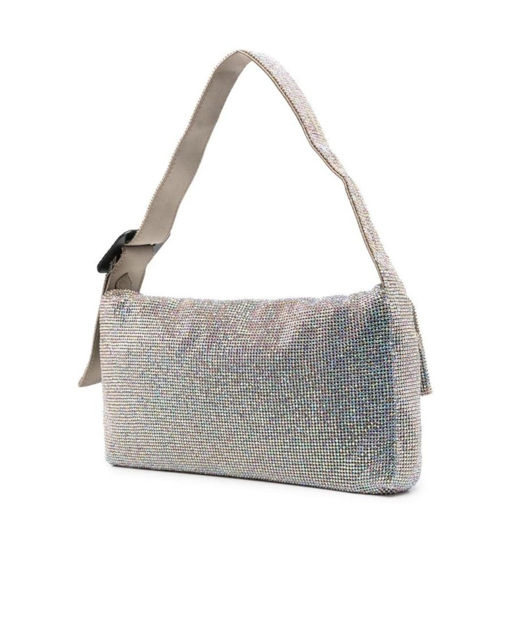 Benedetta Bruzziches Gray Embellished Design Shoulder Bag