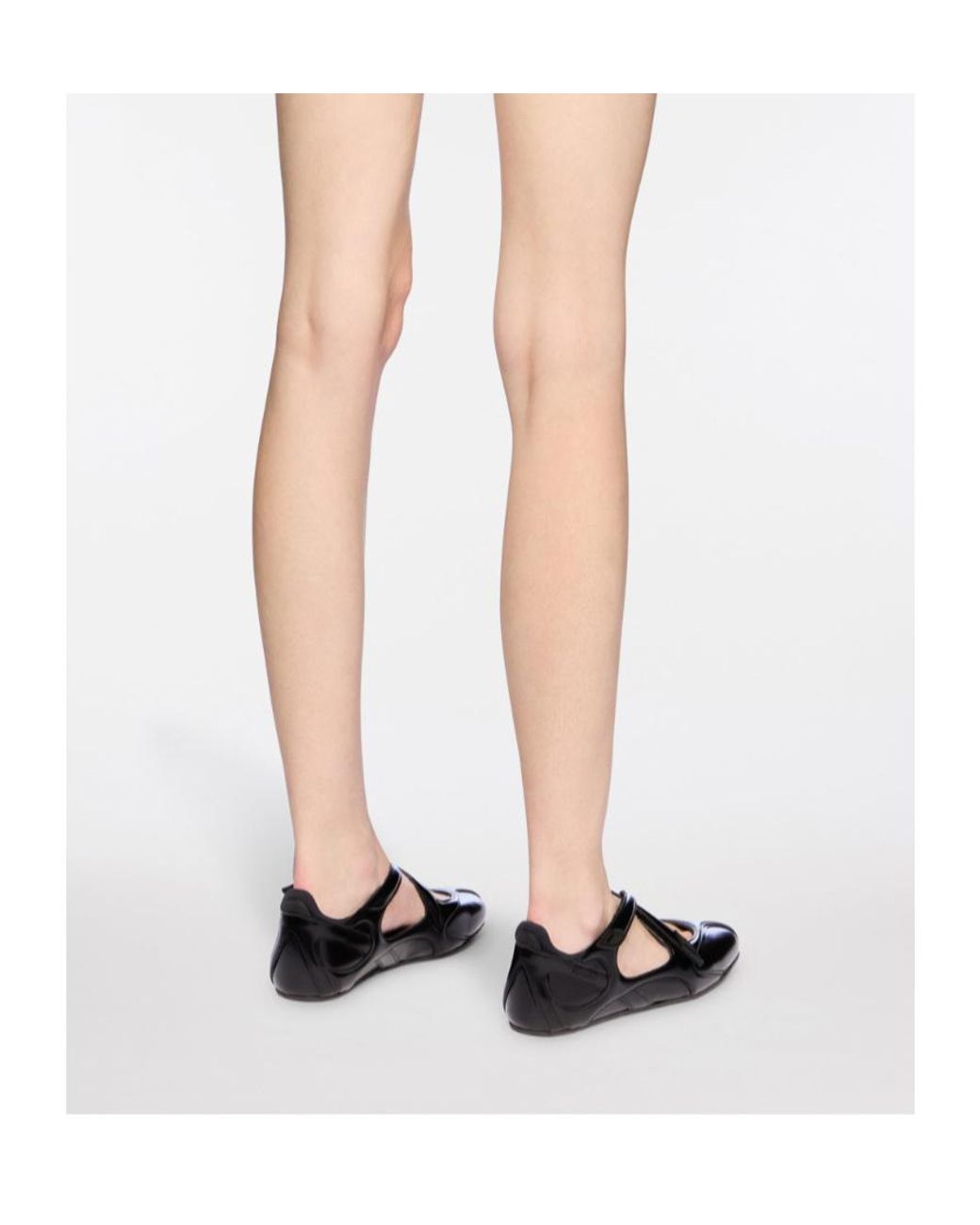 The Attico Black The Floor 01 Ballerina Flats