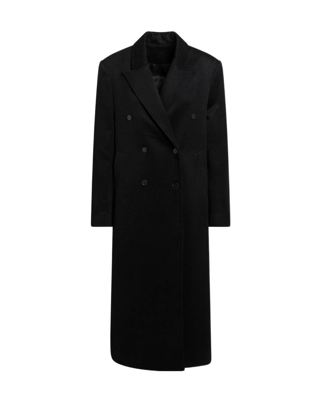 Loulou de Saison Black Double-Breasted Coat