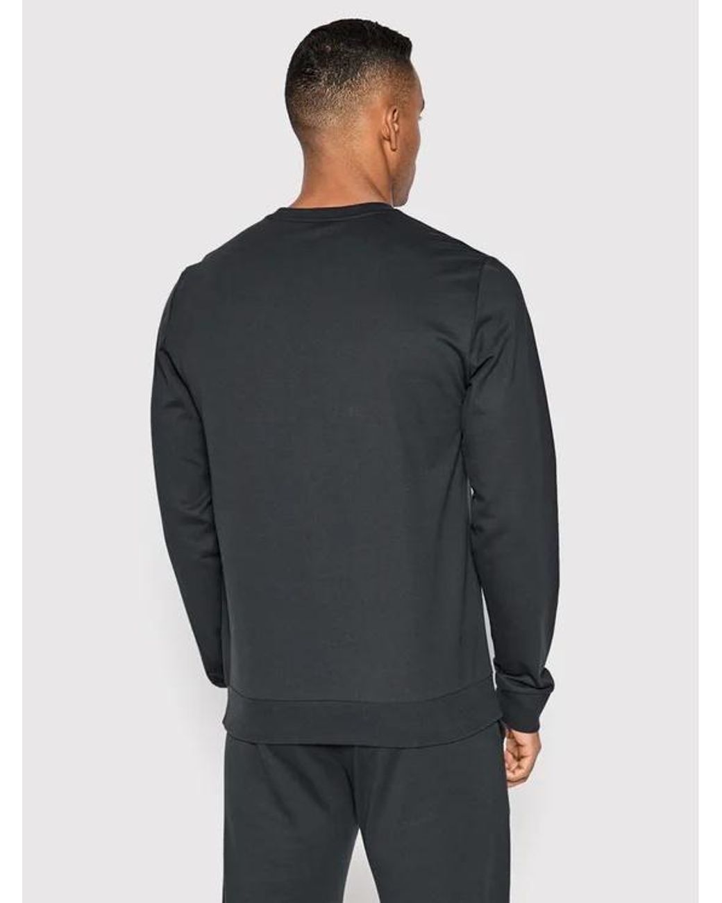 EA7 Blue Crew Neck Logo Sweatshirt for men