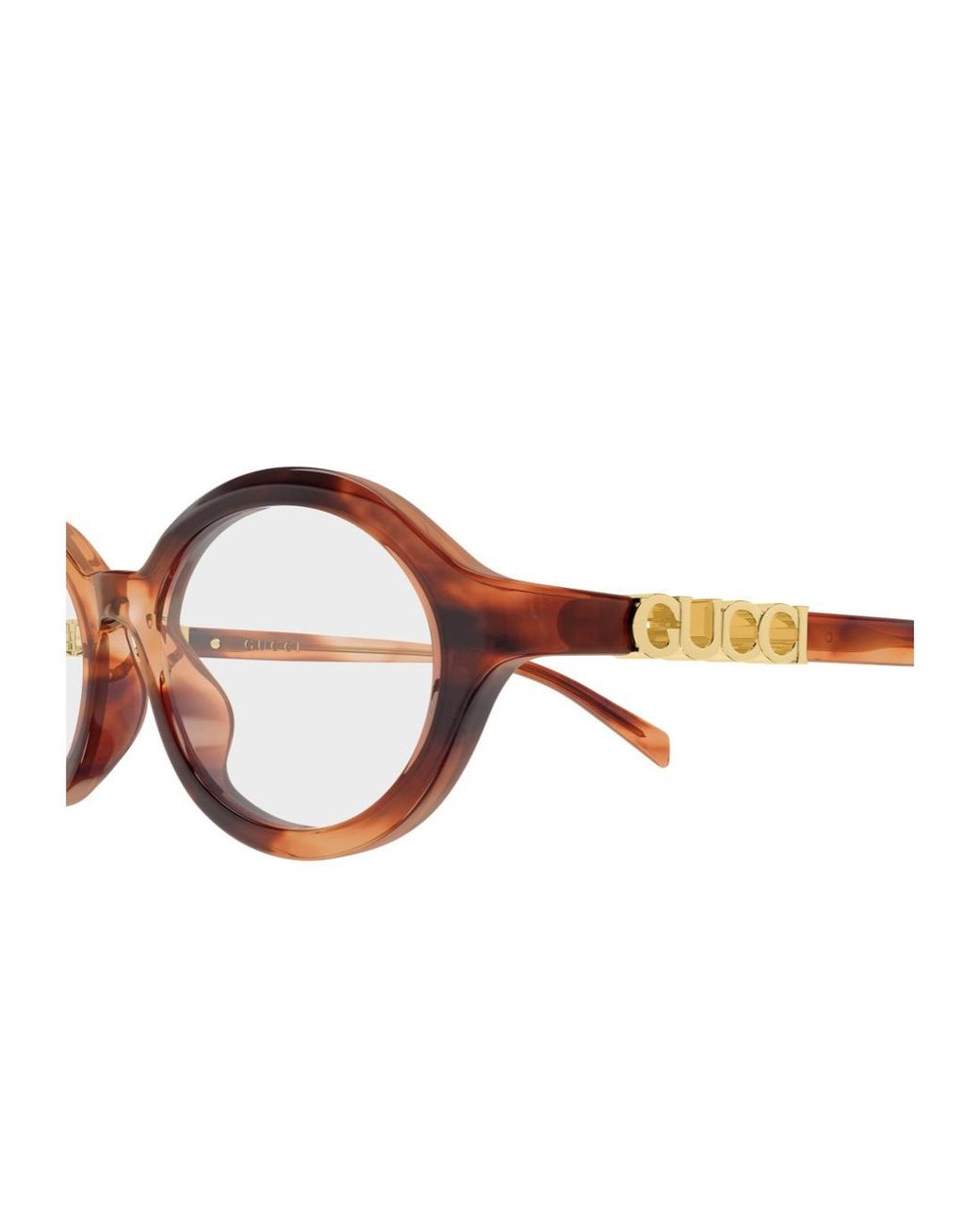 Gucci White Eyewear Oval Frame Glasses