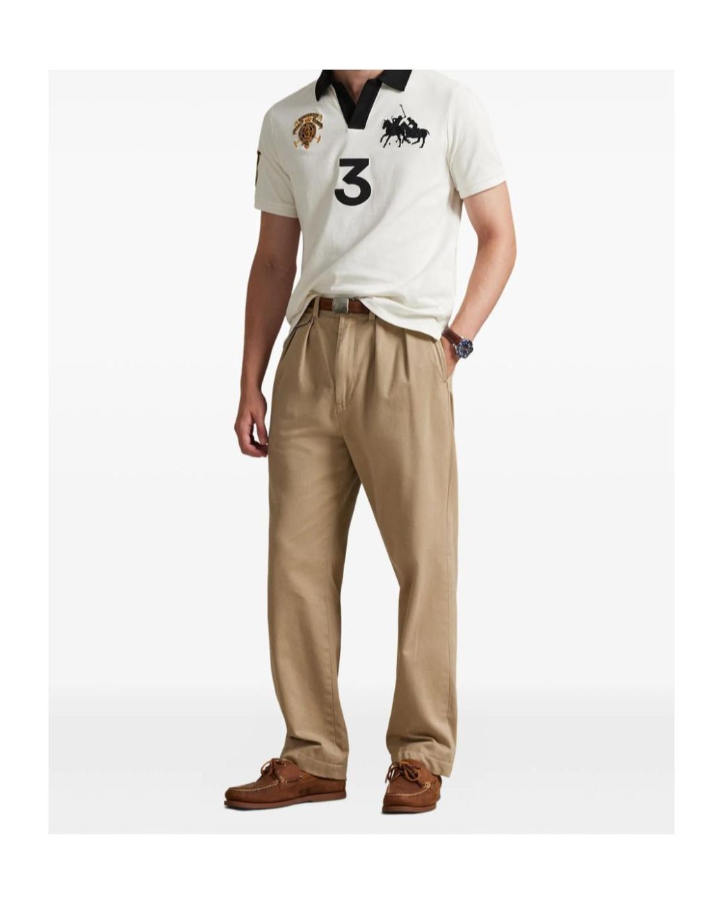 Polo Ralph Lauren White Classic Fit Crest Jersey Polo Shirt for men