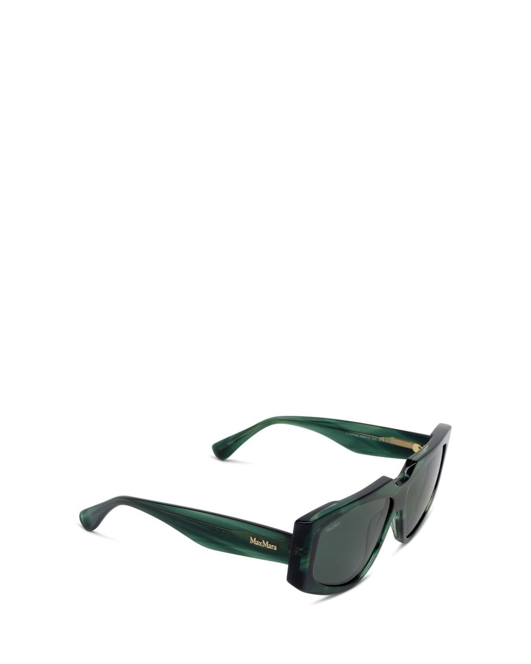 Max Mara Green Geometric Frame Sunglasses
