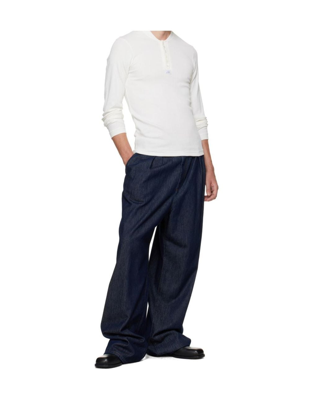 Magliano White Serafino Long-Sleeve T-Shirt for men