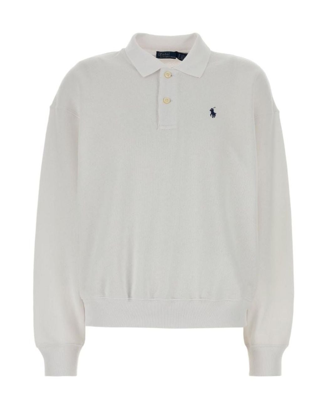 Polo Ralph Lauren White Logo Embroidered Polo Shirt
