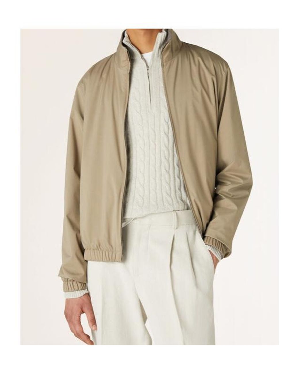 Loro Piana Natural Bomber Jacket for men