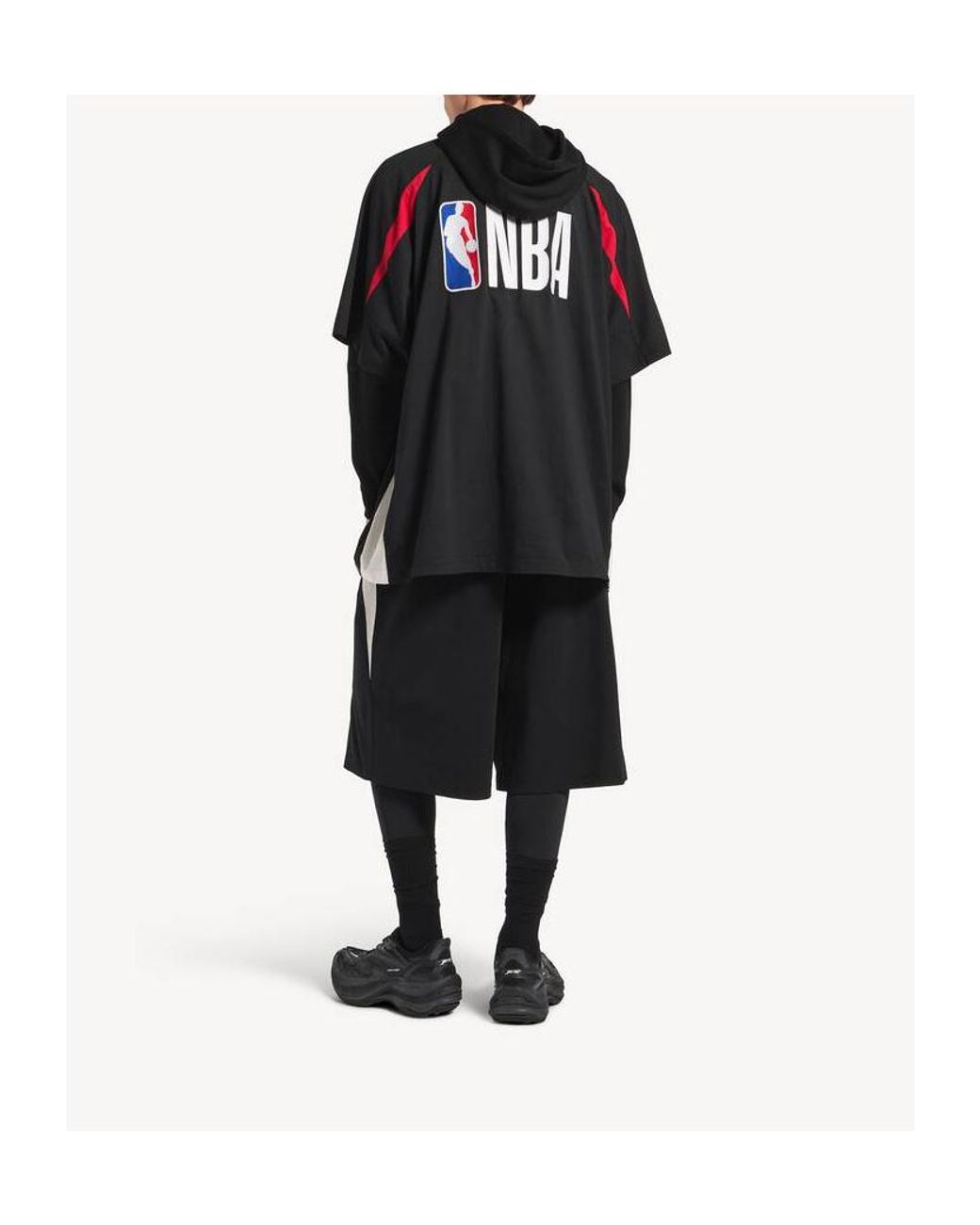 Balenciaga Black Nba Logo Basketball Shorts for men