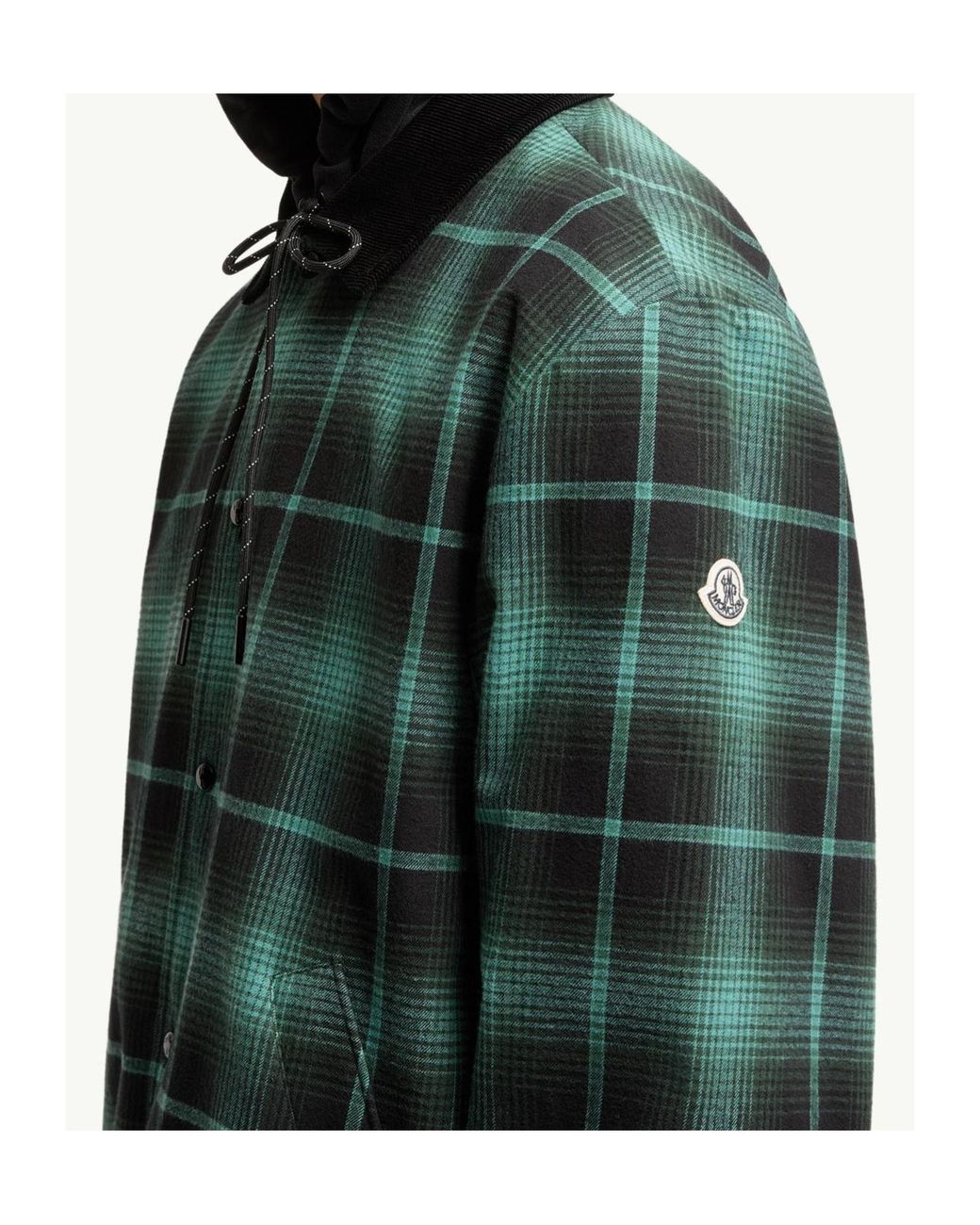 Moncler Green Genius Rykha Reversible Check Jacket for men
