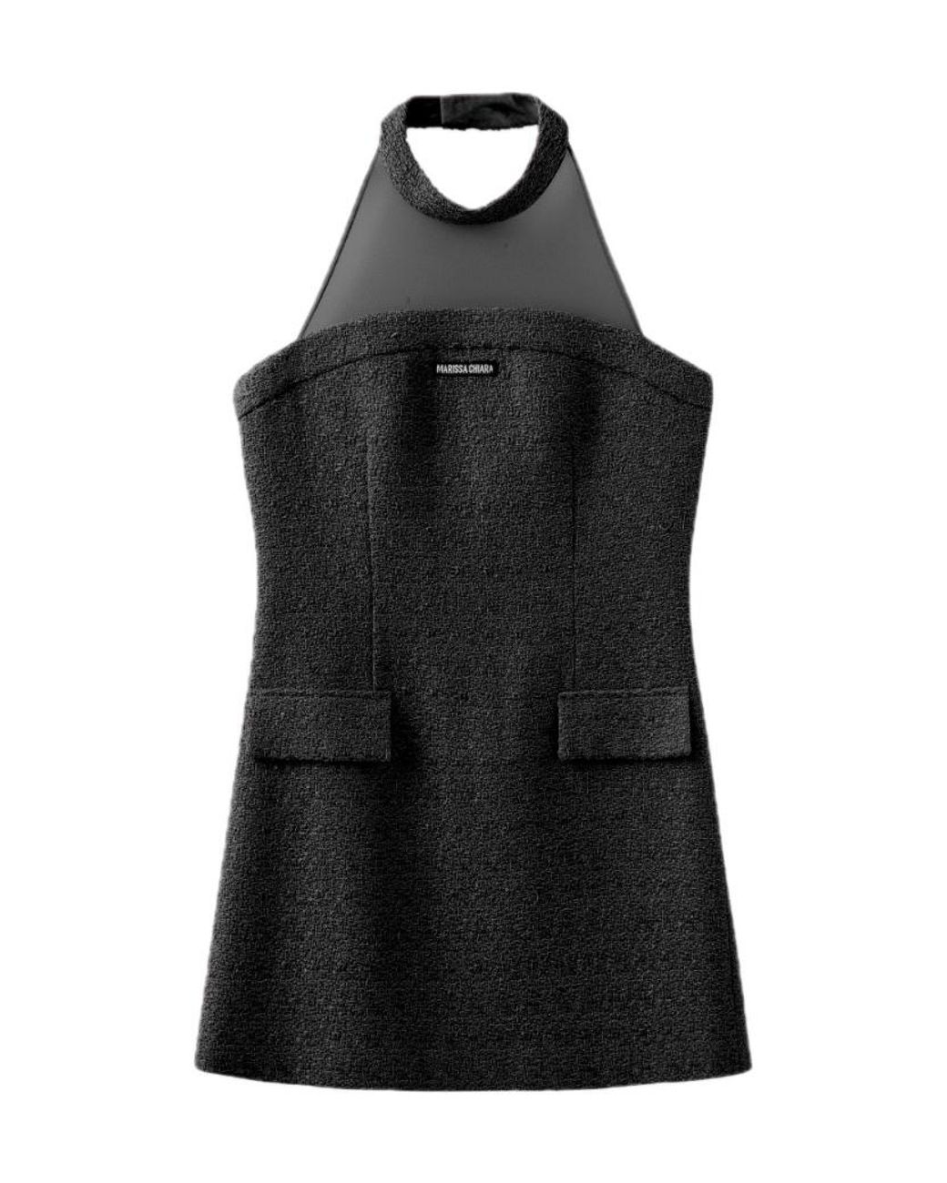 Marissa Chiara Black Halter Neck Dress