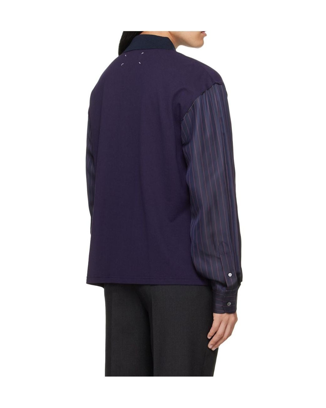 Maison Margiela Blue Long-Sleeved Buttoned Shirt for men