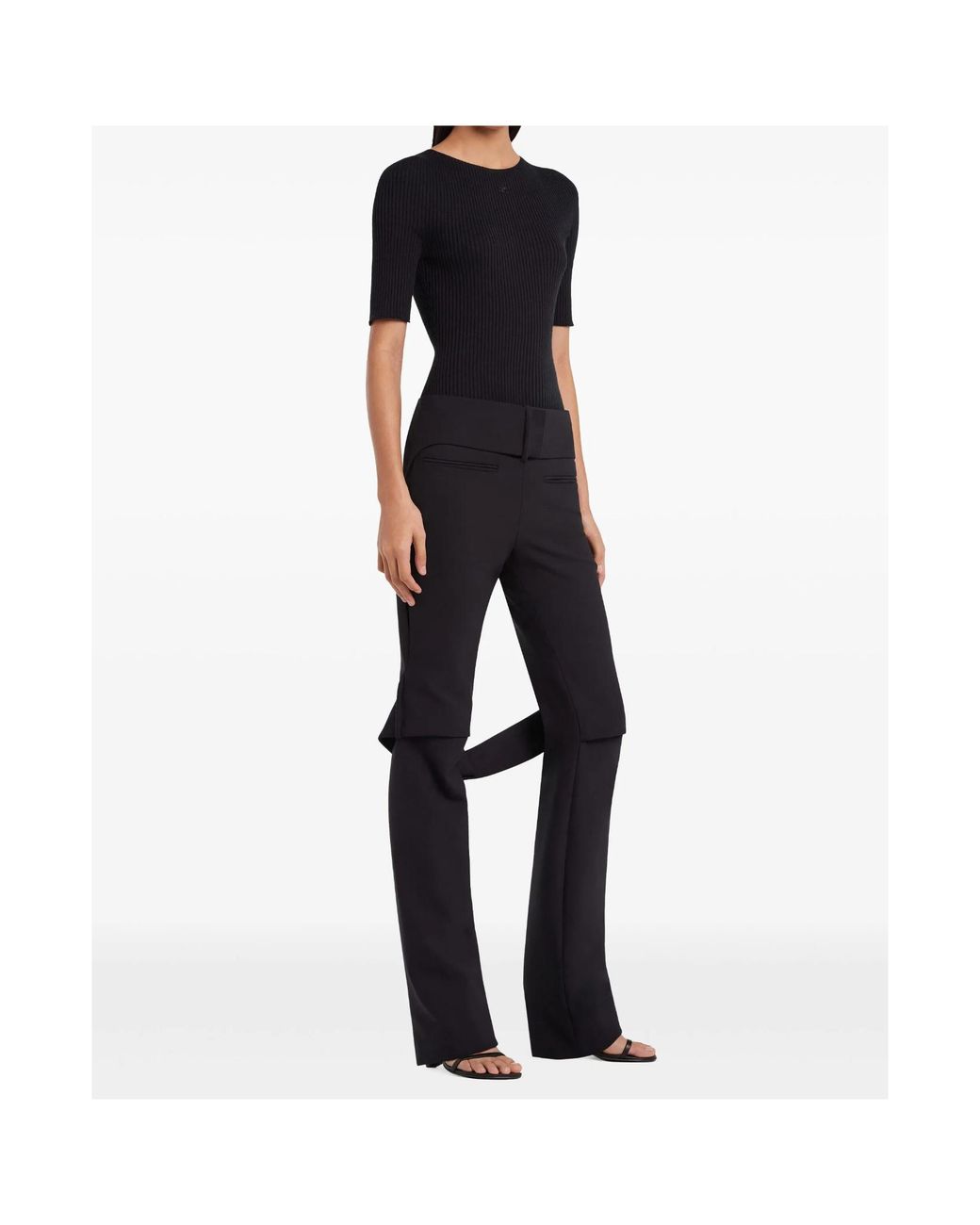 Courreges Black Solar Light Jumper
