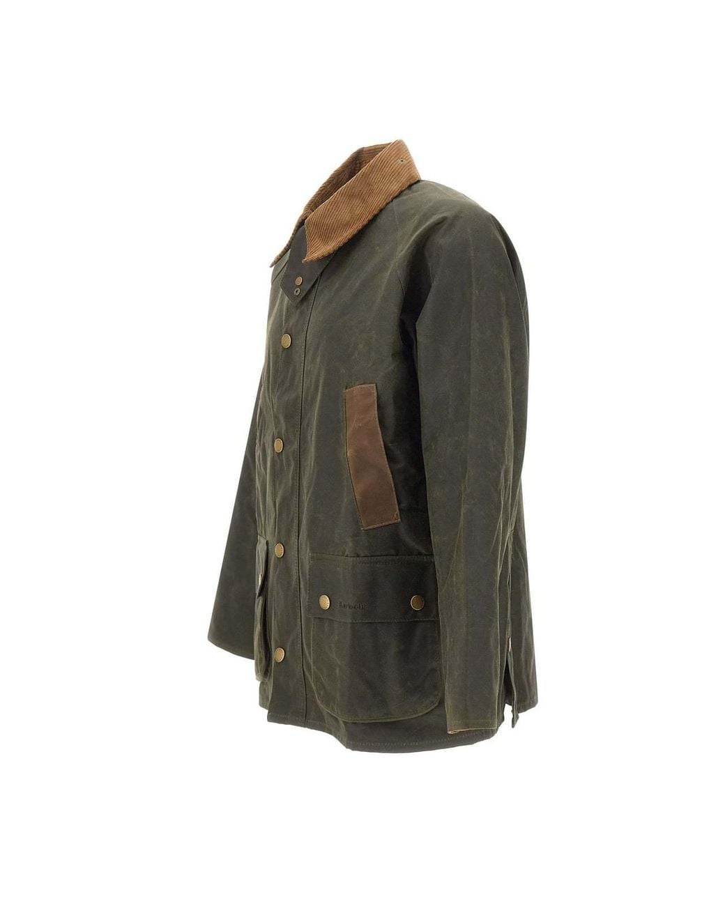 Barbour Green Desertdale Corduroy-Collar Jacket for men