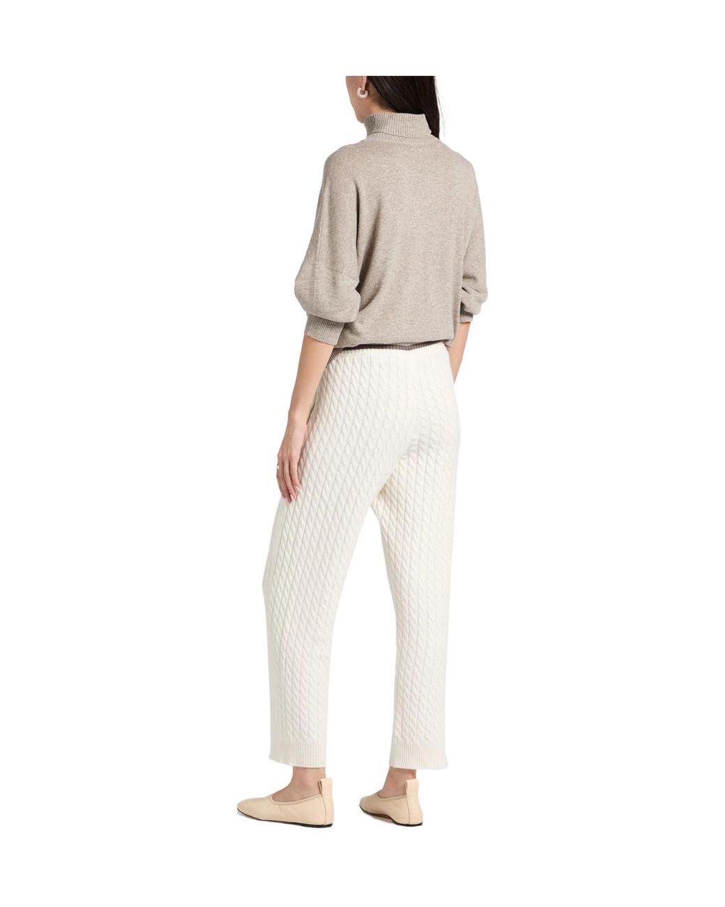 Brunello Cucinelli White Slim-Fit Cashmere Pants