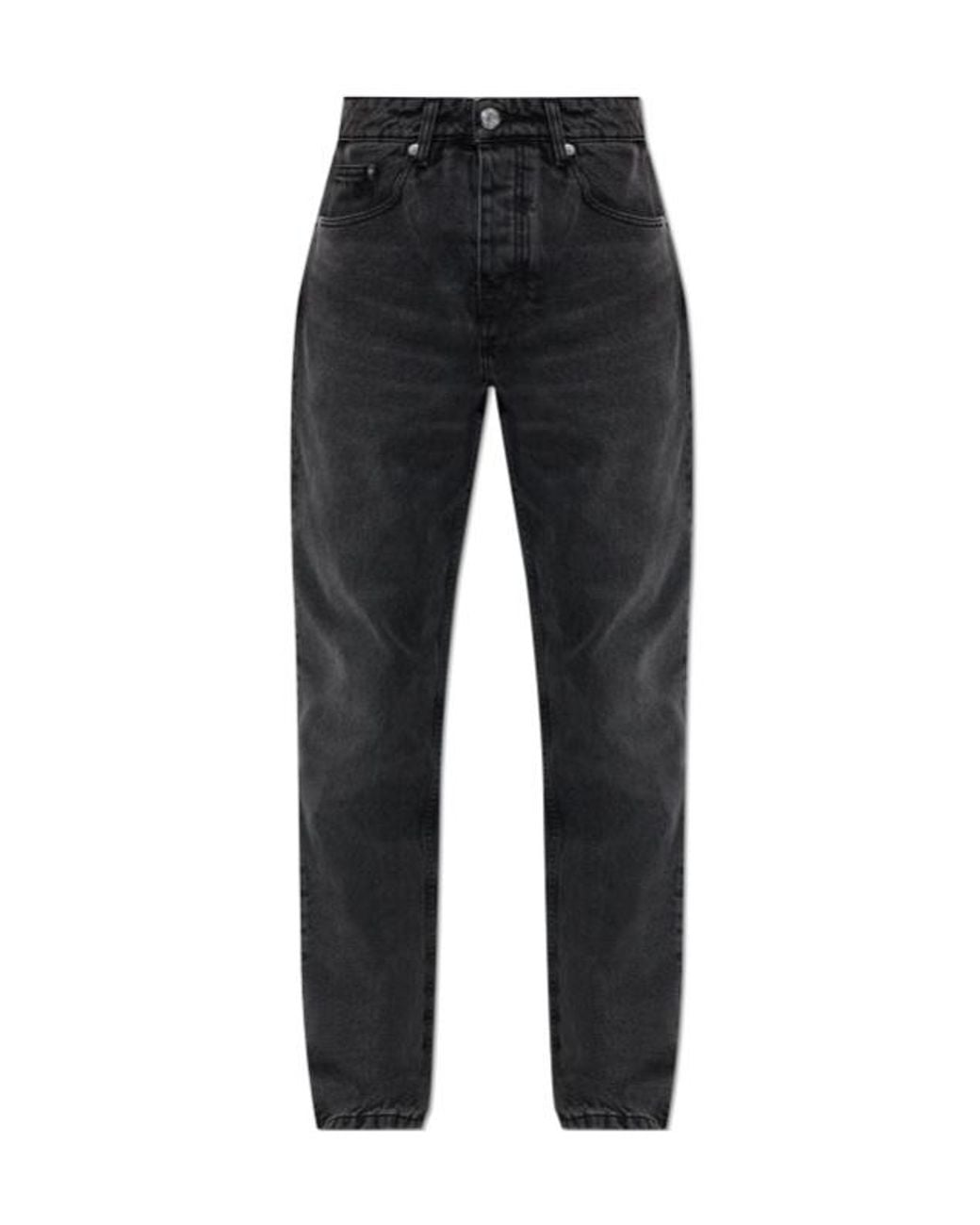 AMI Black Ami Straight-Leg Jeans for men