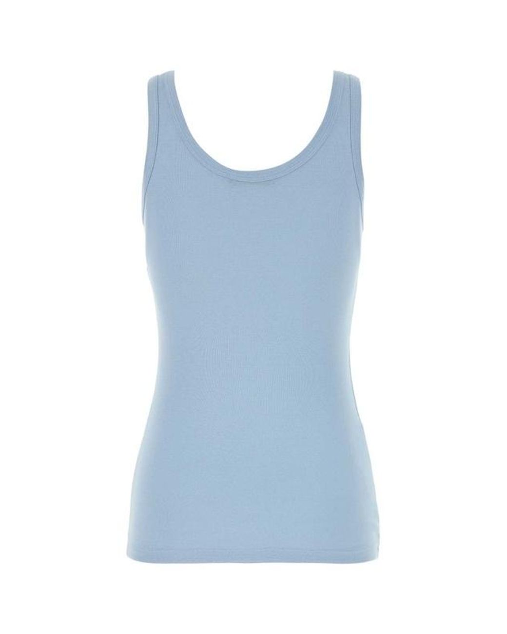 Prada Blue Ribbed Tank Top