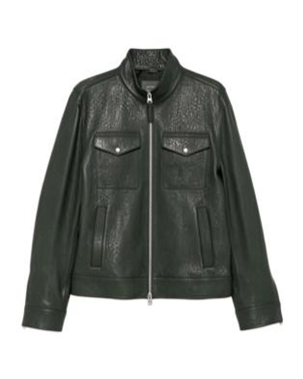 Mackage Green Grained Leather Jacket for men