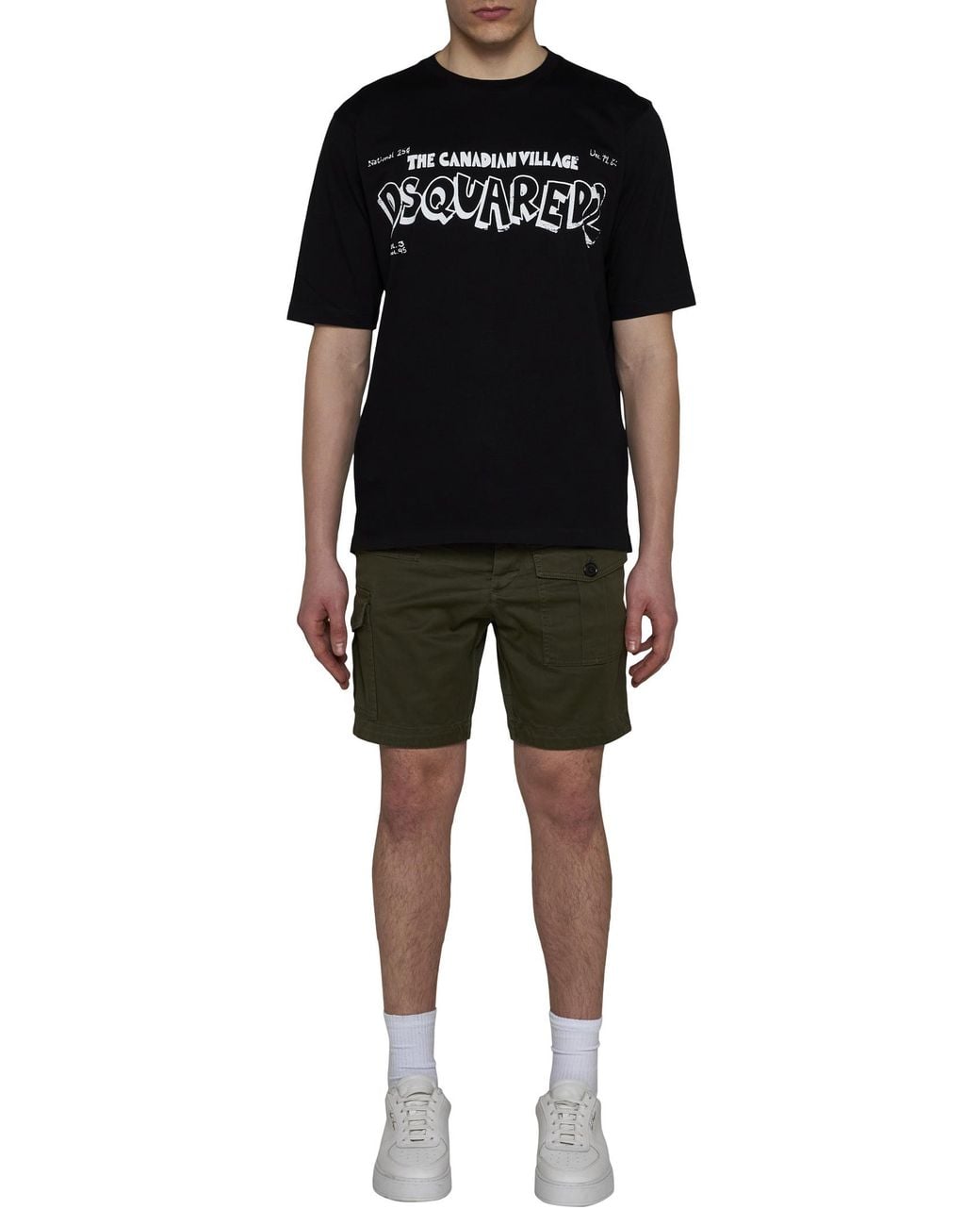 DSquared² Black Logo Printed Crewneck T-Shirt for men