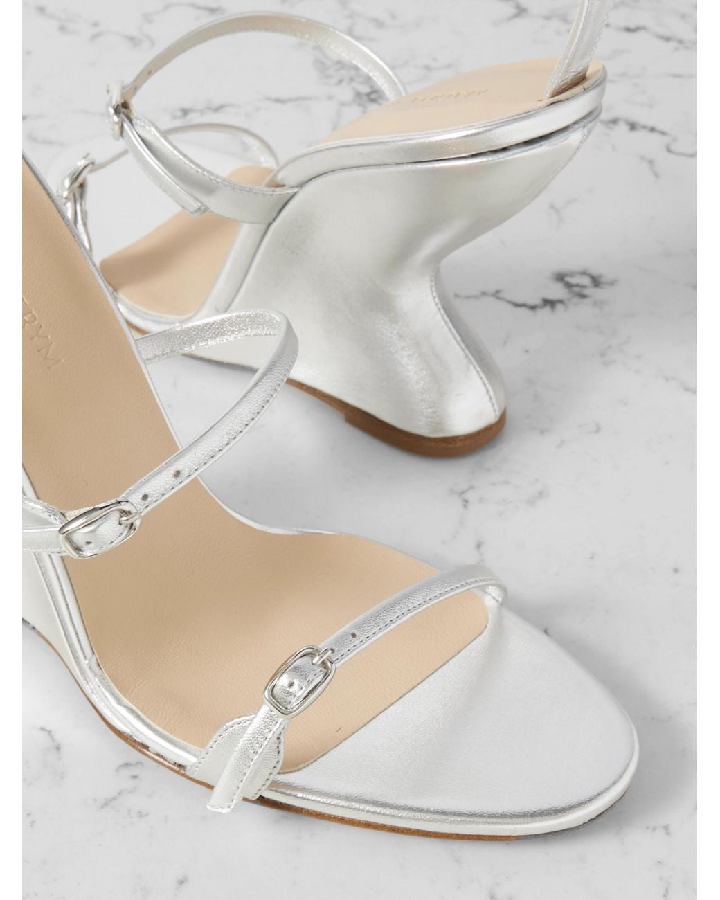 Magda Butrym White Wedge Sandals