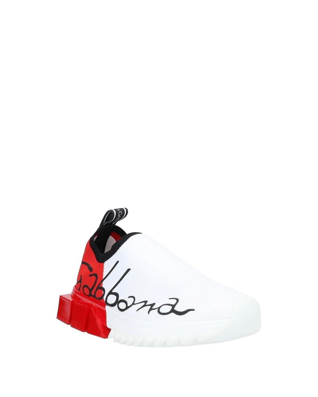 Dolce & Gabbana Red Letter Print Sneakers