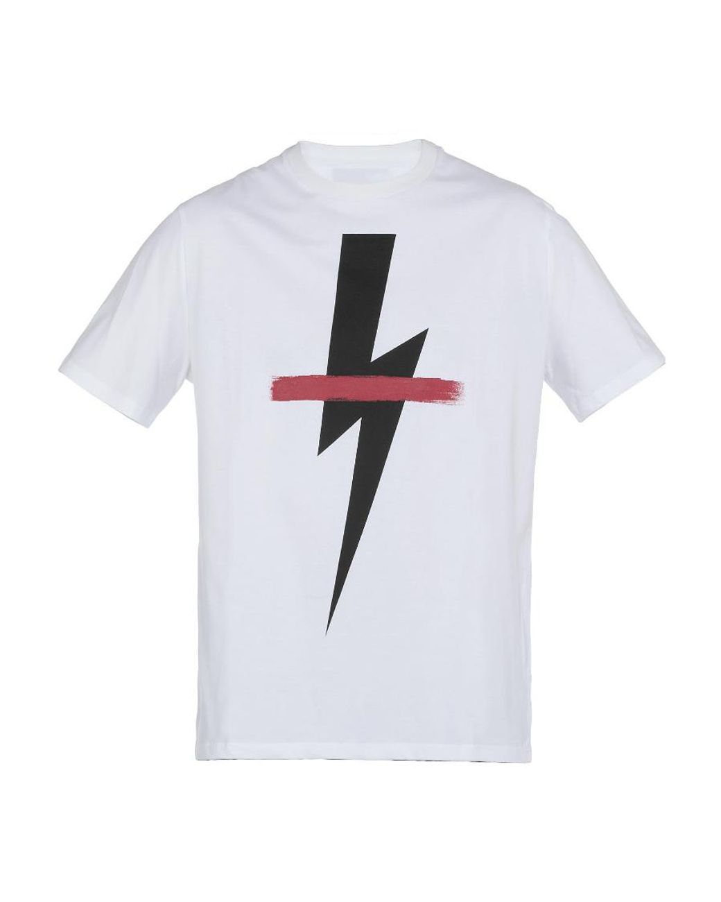 Neil Barrett White Lightning Printed T-Shirt for men