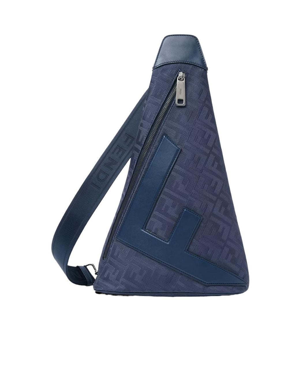 Fendi Blue Ff Cono Large Backpack for men