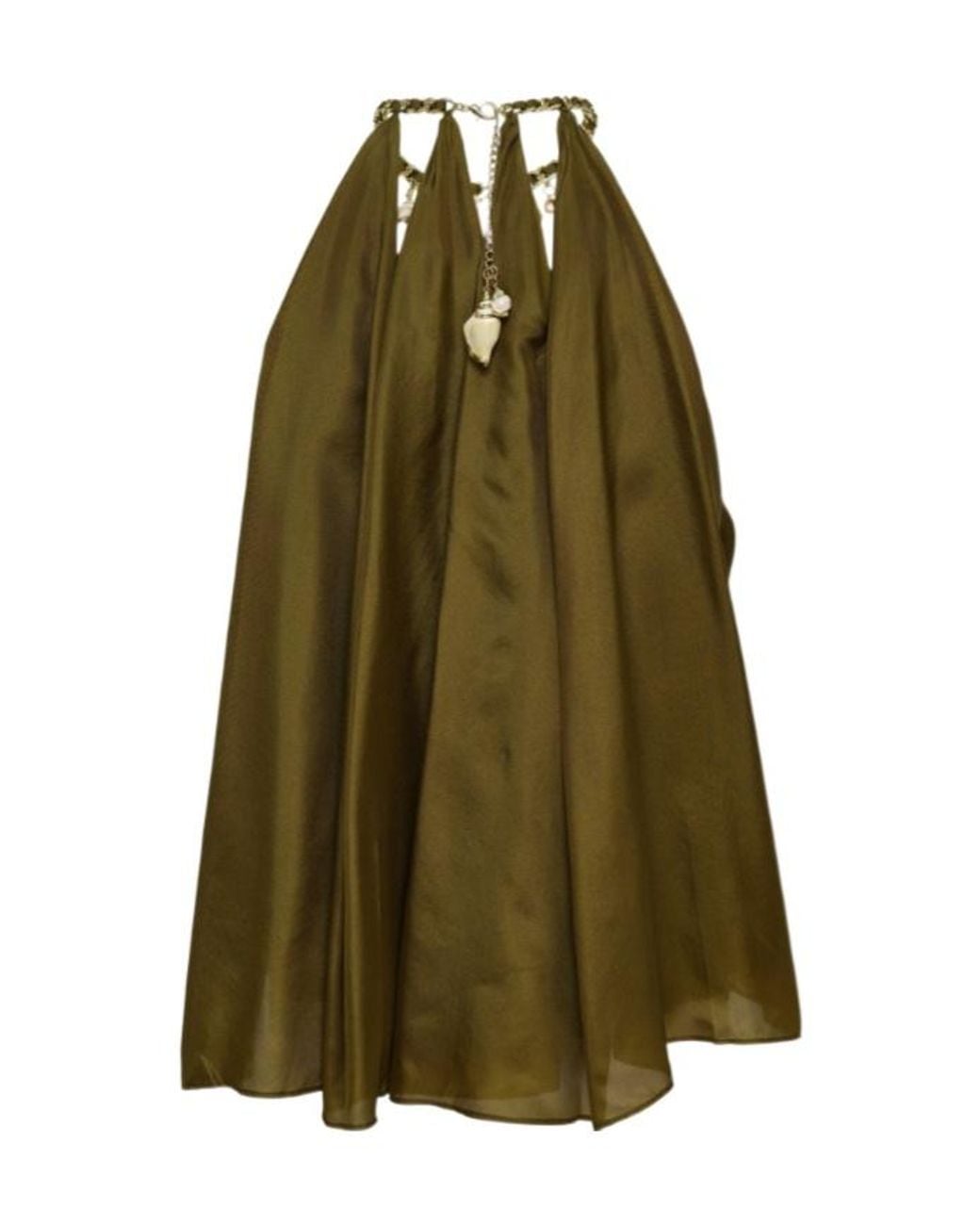 Zimmermann Green Mahon Embellished Halterneck Top