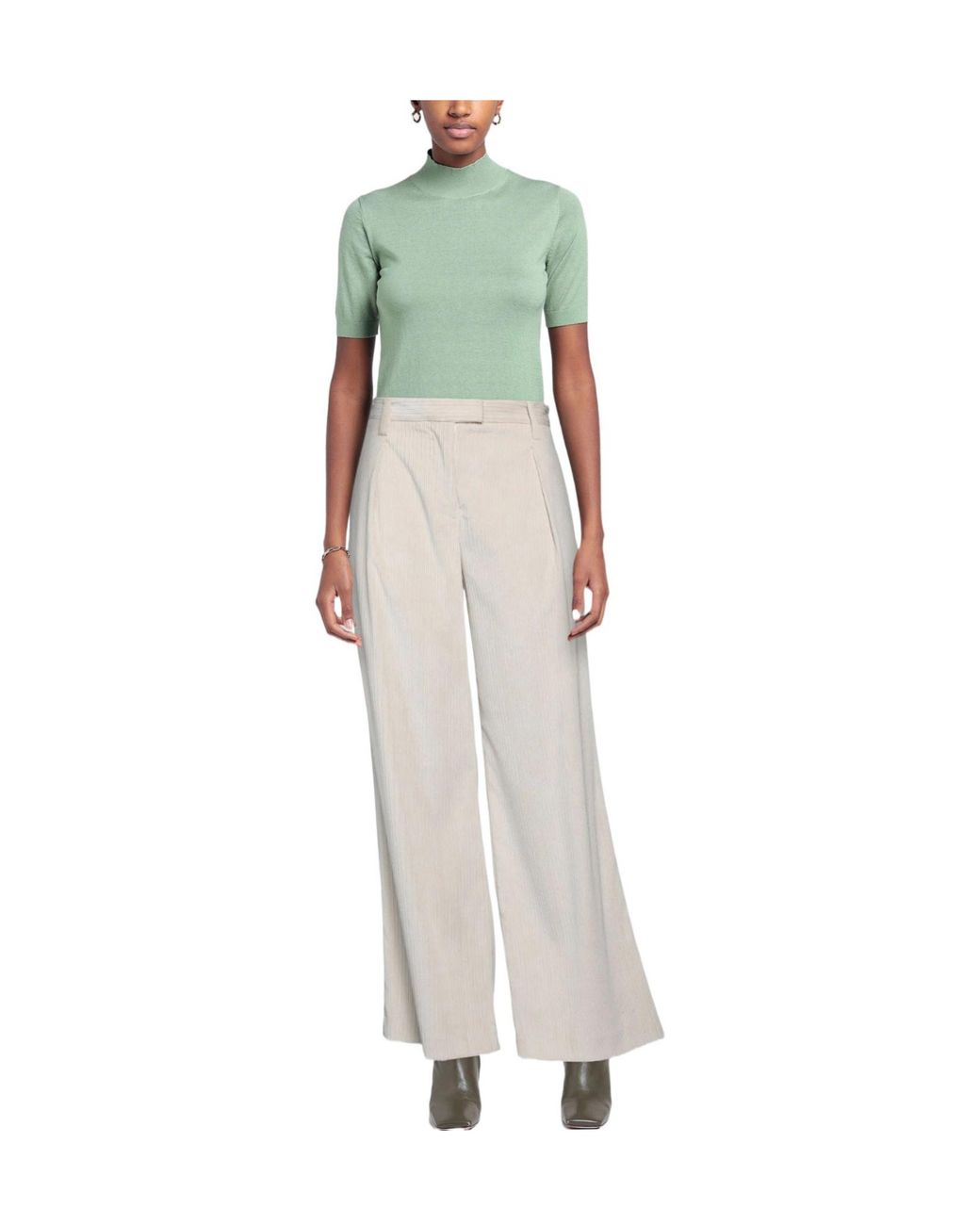 Rag & Bone White Relaxed Corduroy Trousers
