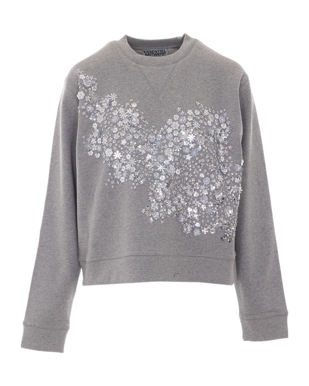 Essentiel Antwerp Gray Kruimel Embellished Sweatshirt