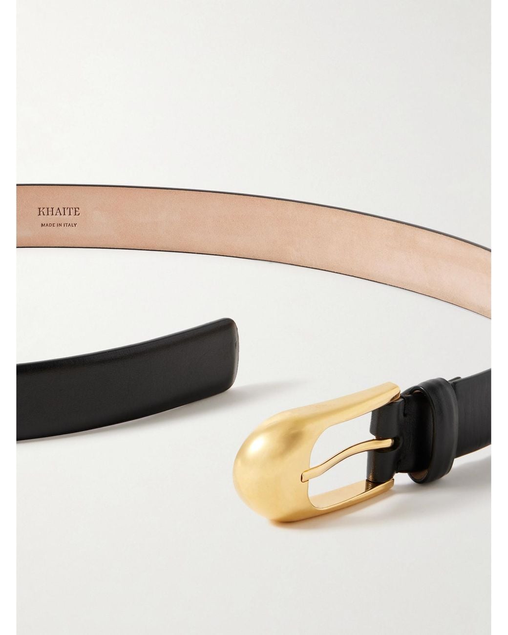 Khaite White Leather Belt