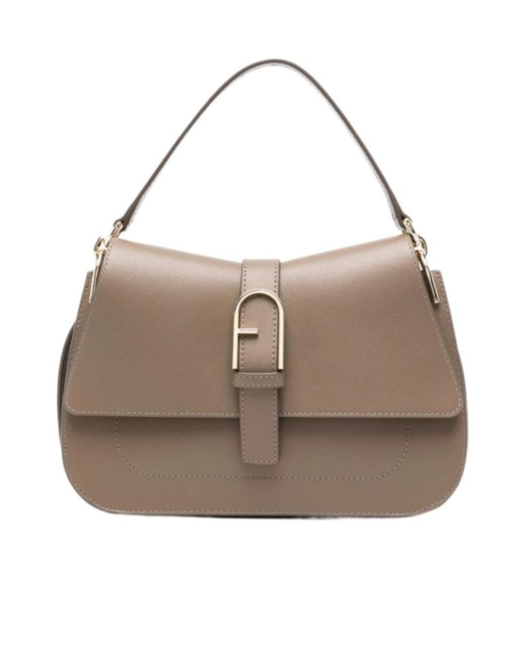 Furla Natural Buckle-Detail Shoulder Bag