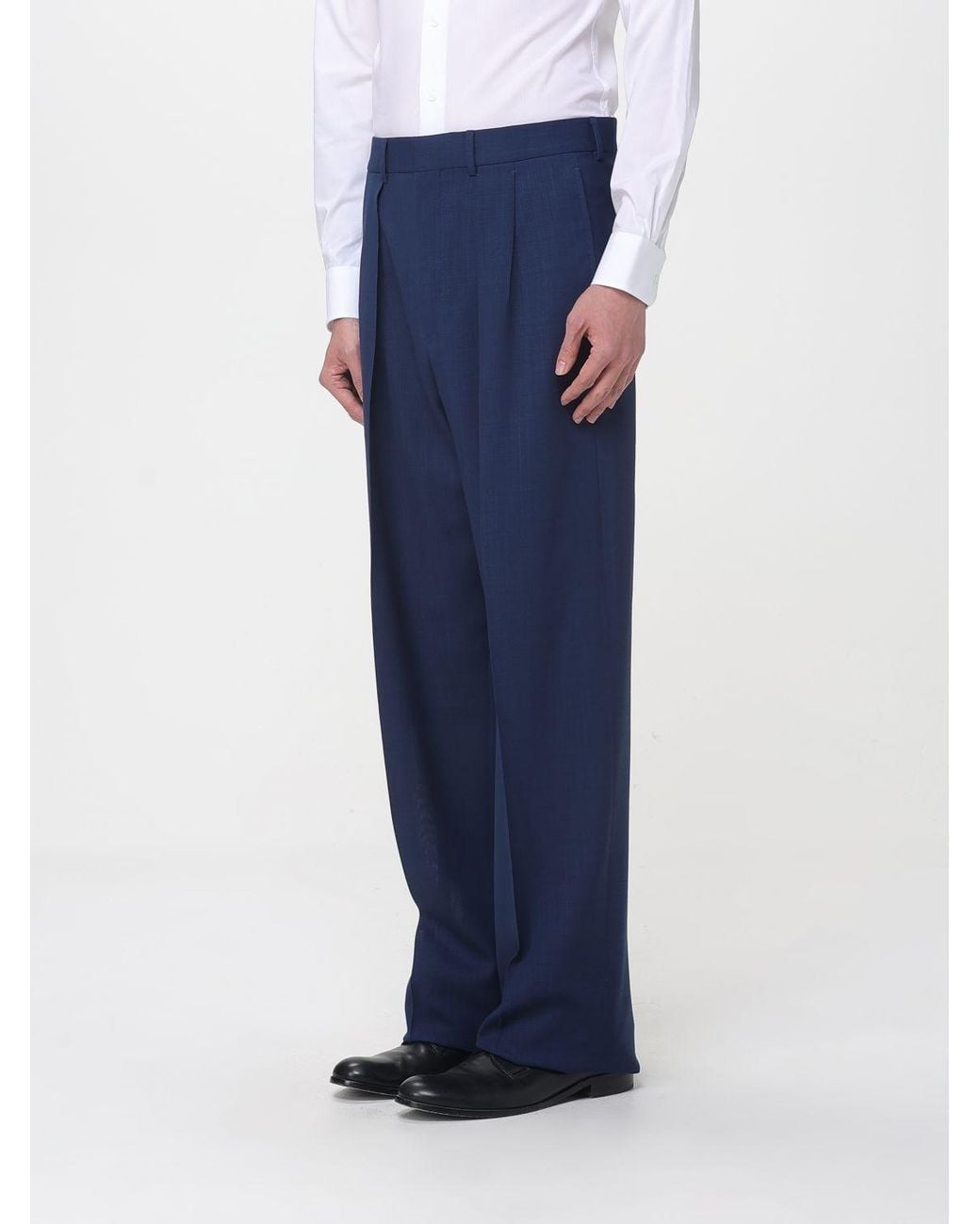Tom Ford Blue Pleated Trousers for men