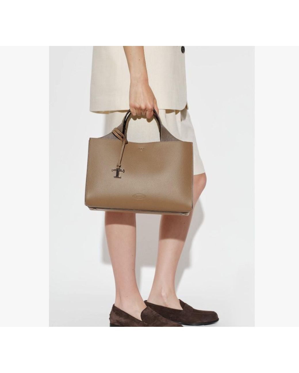 Tod's Brown Reversible Structured Tote Bag