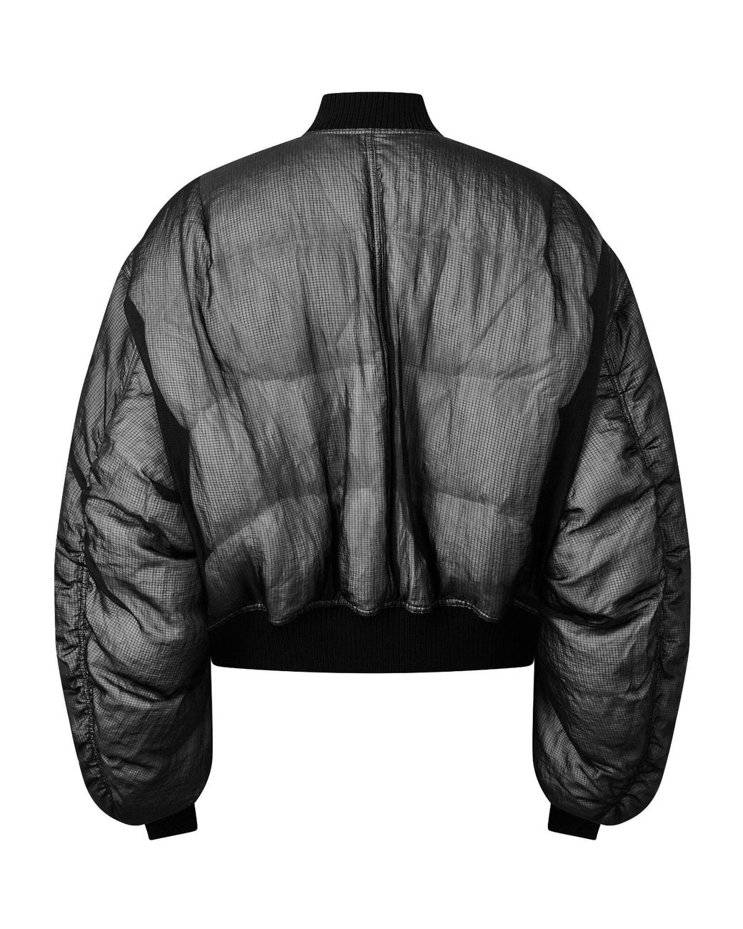 Rick Owens Gray Short Quilted Padded Jacket for men