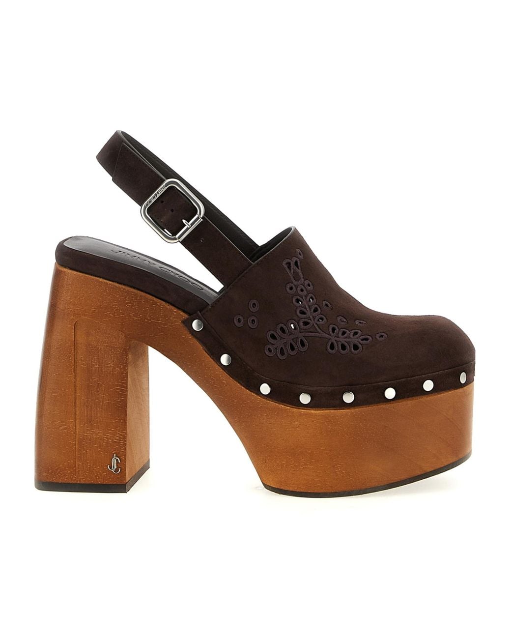 Jimmy Choo Brown Alida Round Toe Pumps