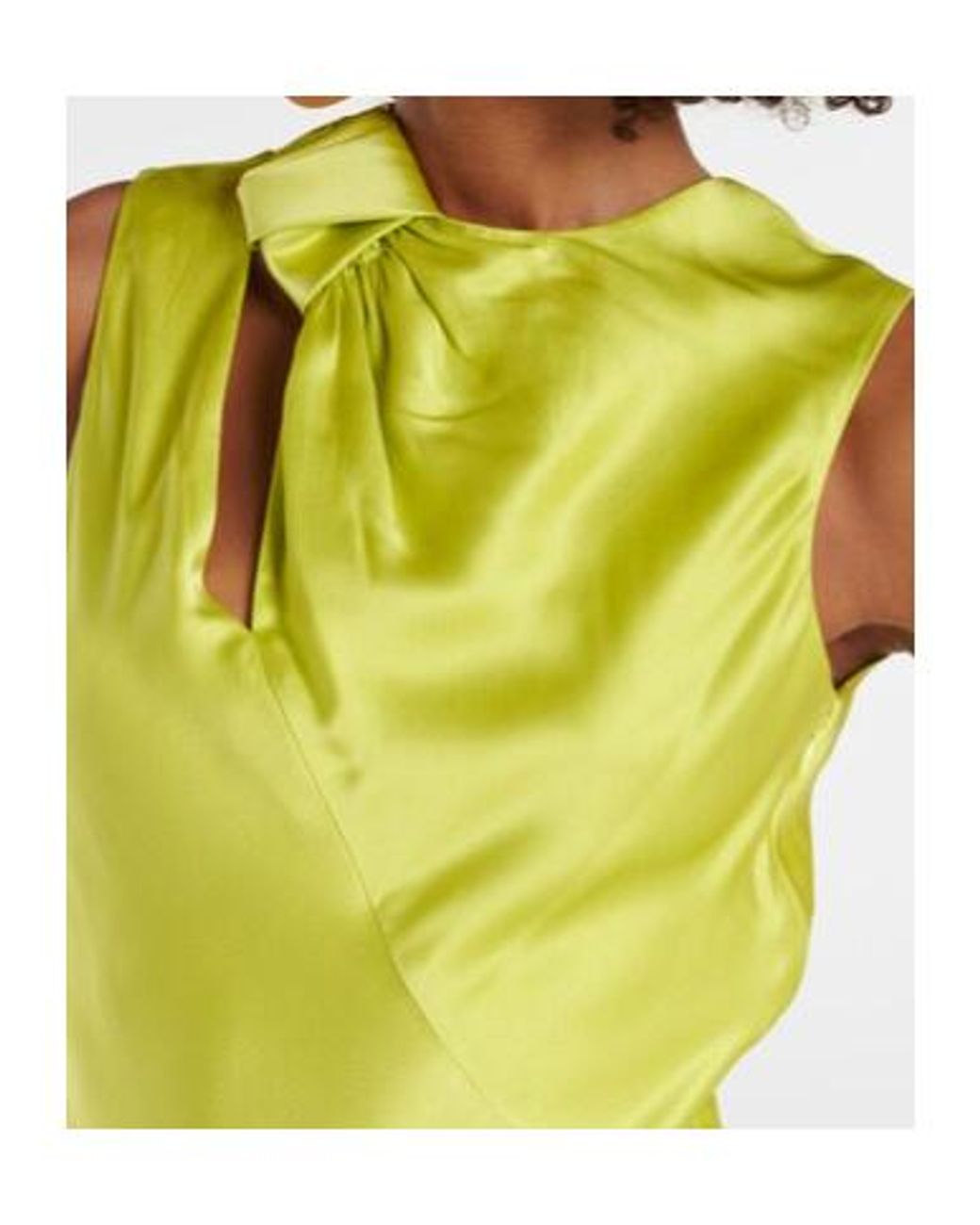 Roksanda Green Alma Gathered Silk Satin Midi Dress