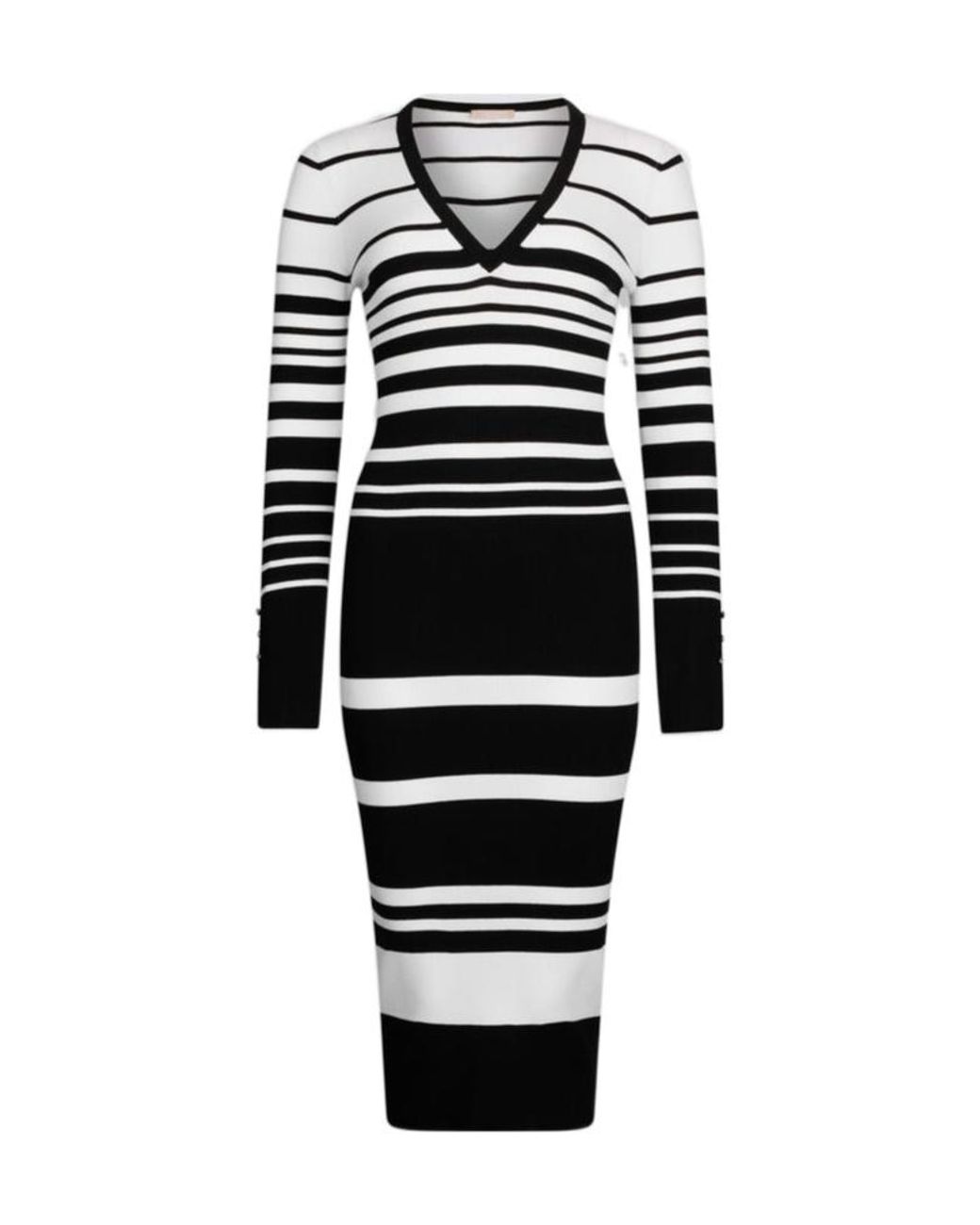 Liu Jo White Striped Knit Dress