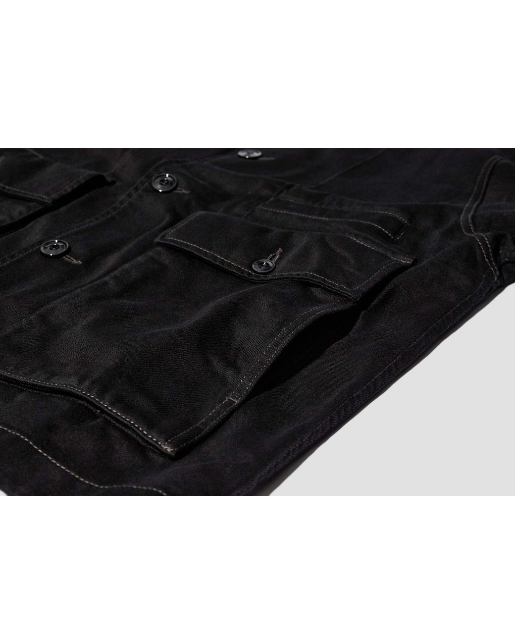 Lemaire Black Boxy Single Breasted Denim Jacket for men