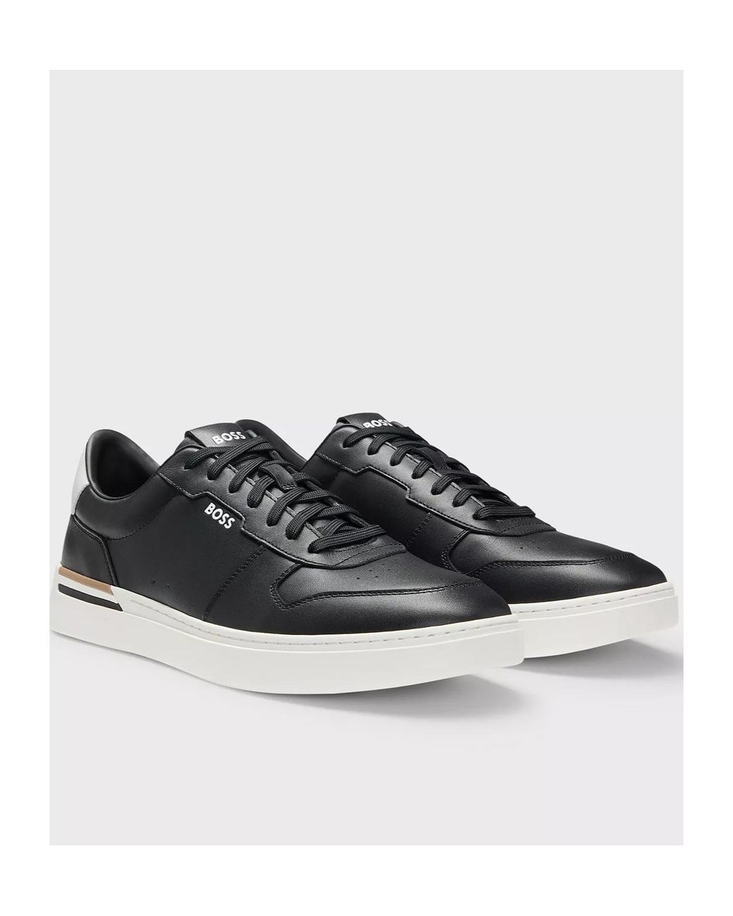 Boss Black Leather Clint Sneakers for men