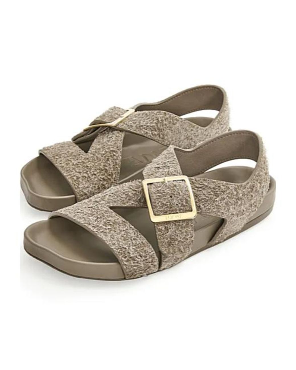 Loewe Brown Ease Buckle Sandal