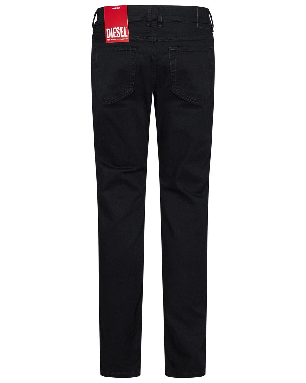 DIESEL Black Sleenker Logo Patch Slim-Fit Jeans for men