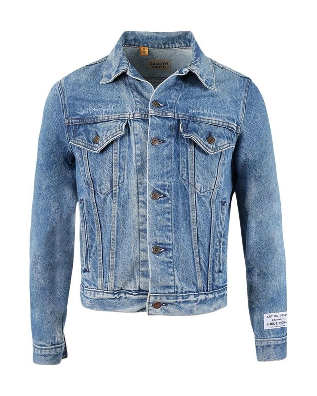 GALLERY DEPT. Blue Logo-Print Denim Jacket for men